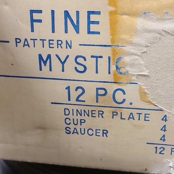 CARICO Fine China 12 pc MYSTIQUE 7955 , 4 TEA CUPS - Picture 10 of 10